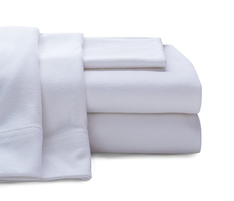 DESTINY CRESCENT BED طقم ملاءات جيرسي قطن 100% طويل جدًا من Hospital Twin - ناعم ومريح - من Crescent Bedding -Twin XL أبيض - Image 4